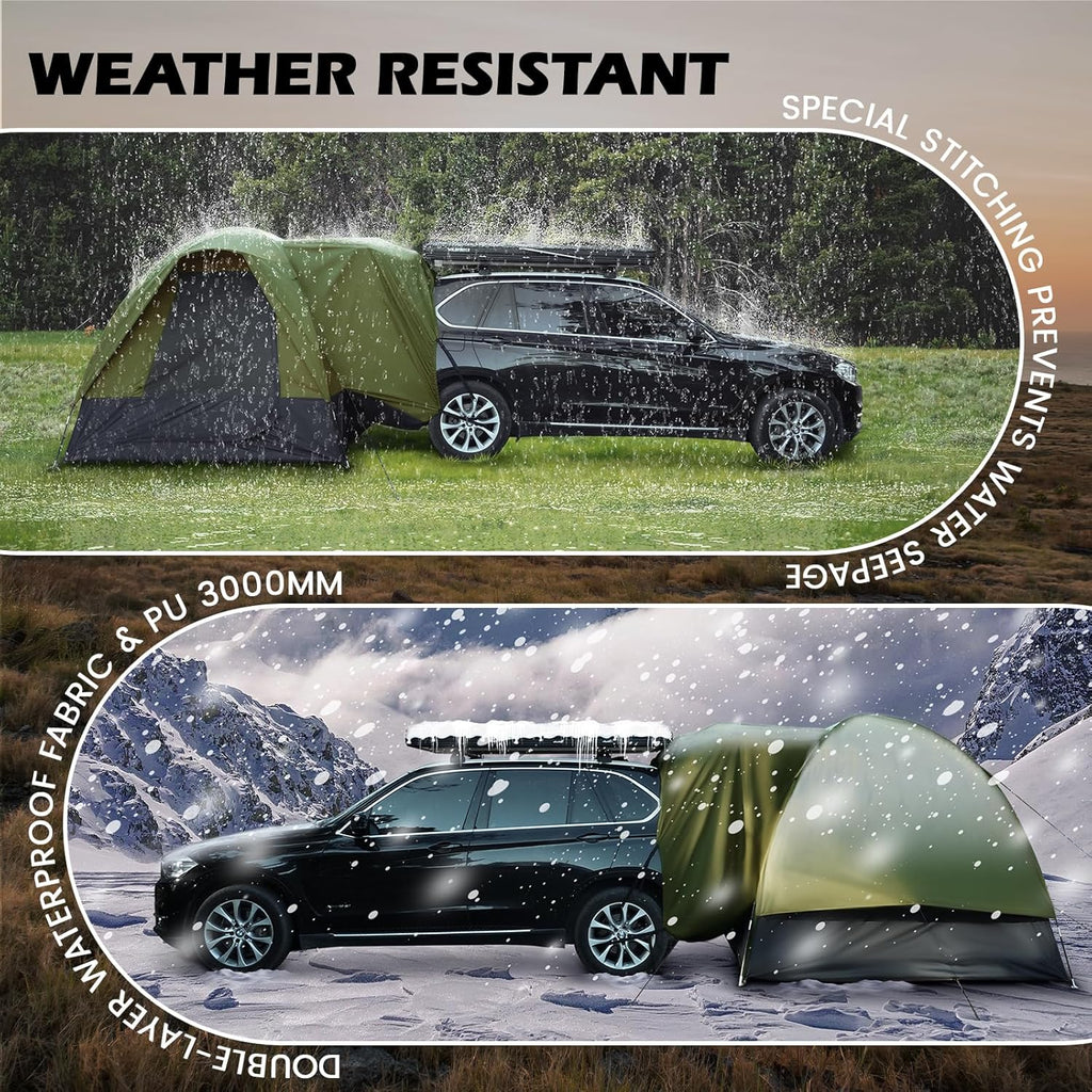 SUV Tent for Camping with Rainfly Waterproof PU3000mm Double Layer Design Car Tents