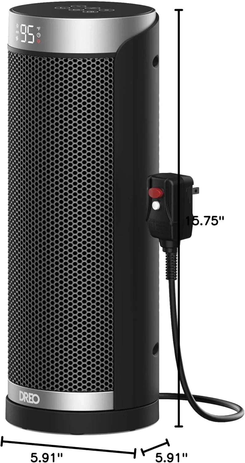 Space Heater 1500W Electric Indoor Heater with Thermostat Quiet Portable Heater
