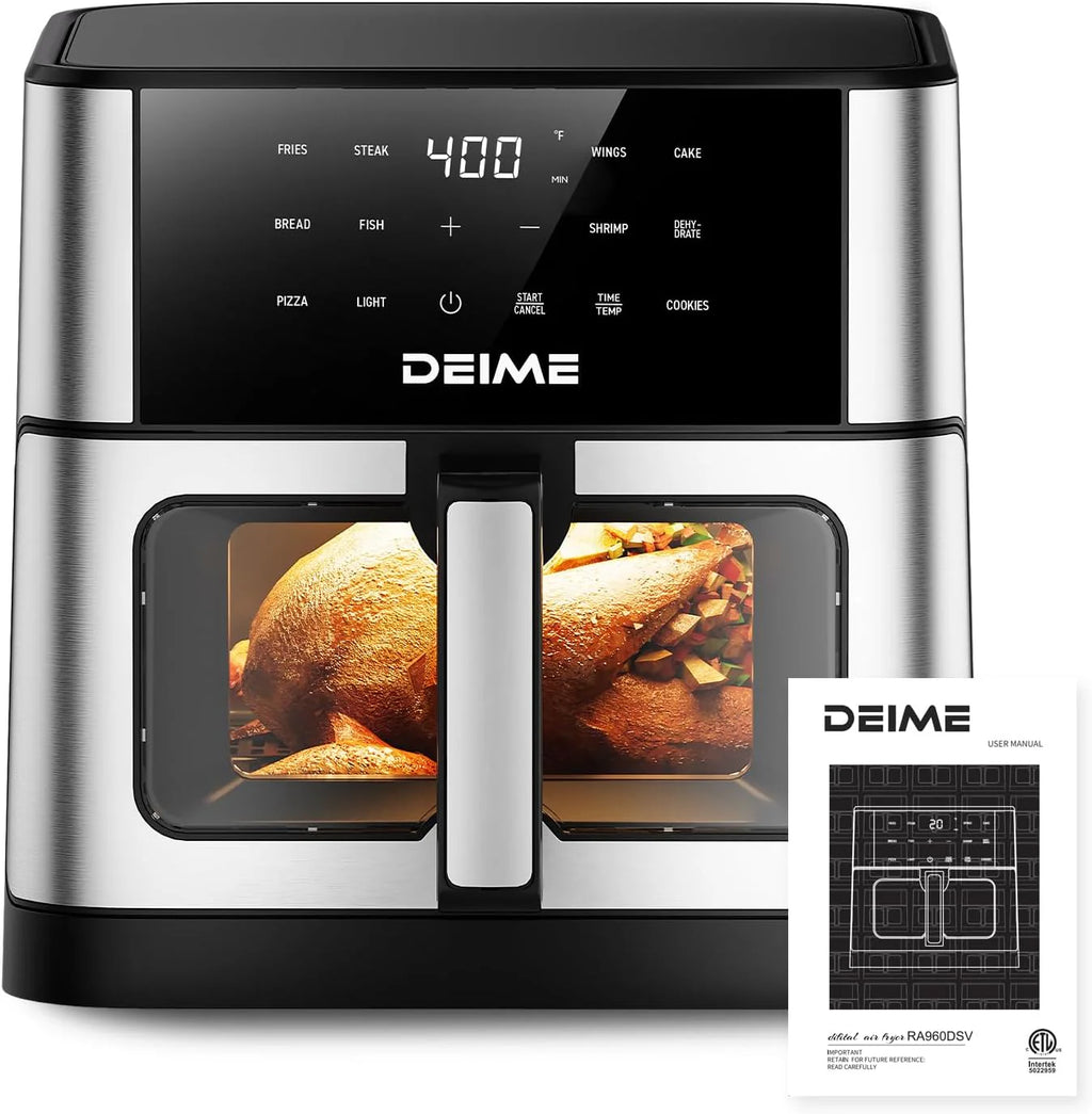 DEIME Air Fryer 10.2 QT Oilless 1700W Large Capacity Oven Air Fryers