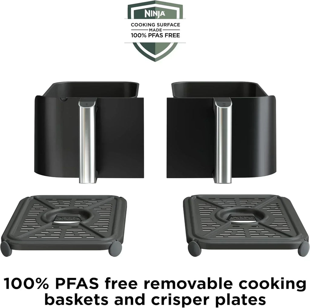 Ninja Foodi 6-in-1 FlexBasket Air Fryer with 7 QT MegaZone Basket Divider for Large Proteins