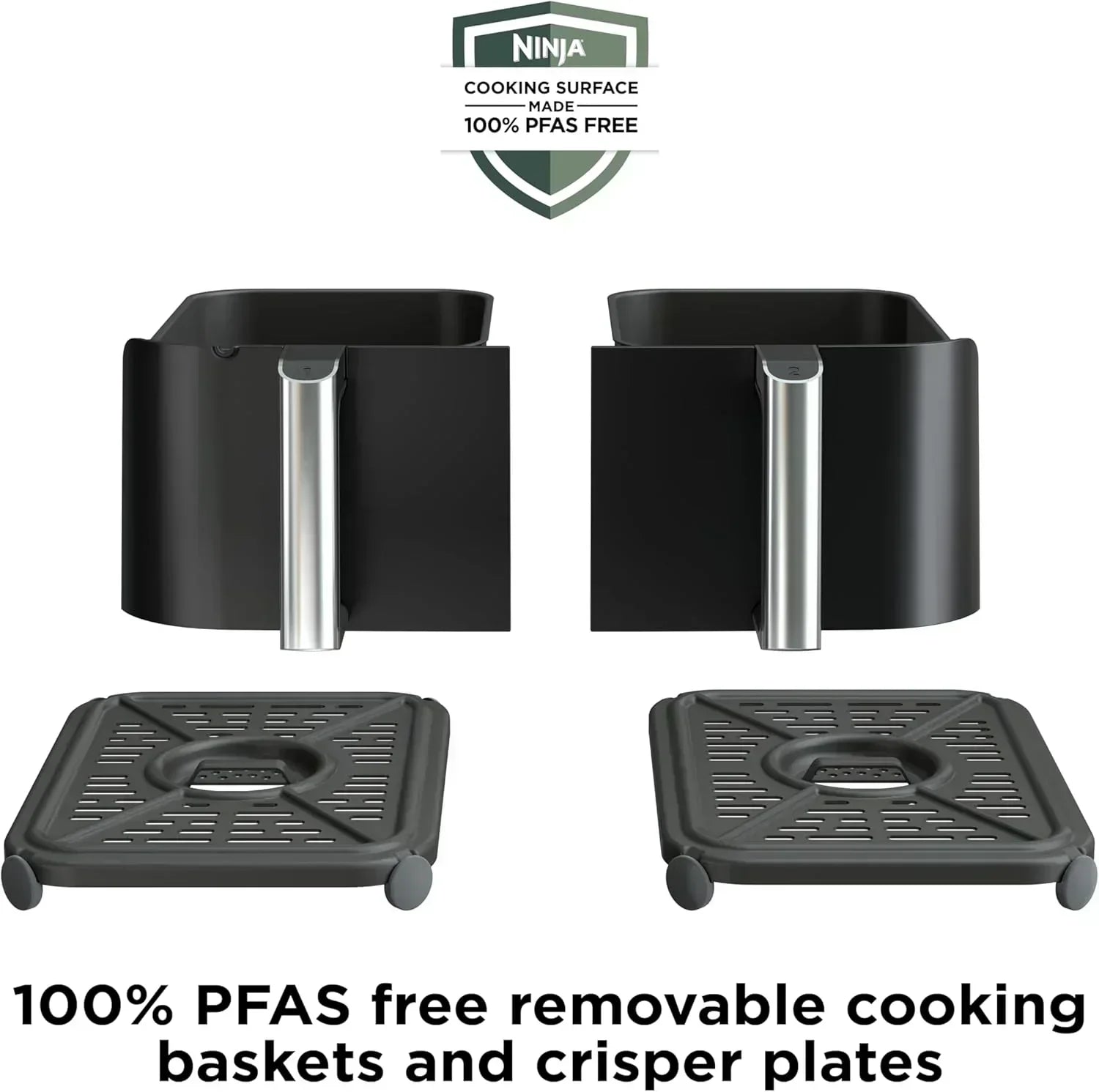 Ninja Foodi 6-in-1 FlexBasket Air Fryer with 7 QT MegaZone Basket Divider for Large Proteins