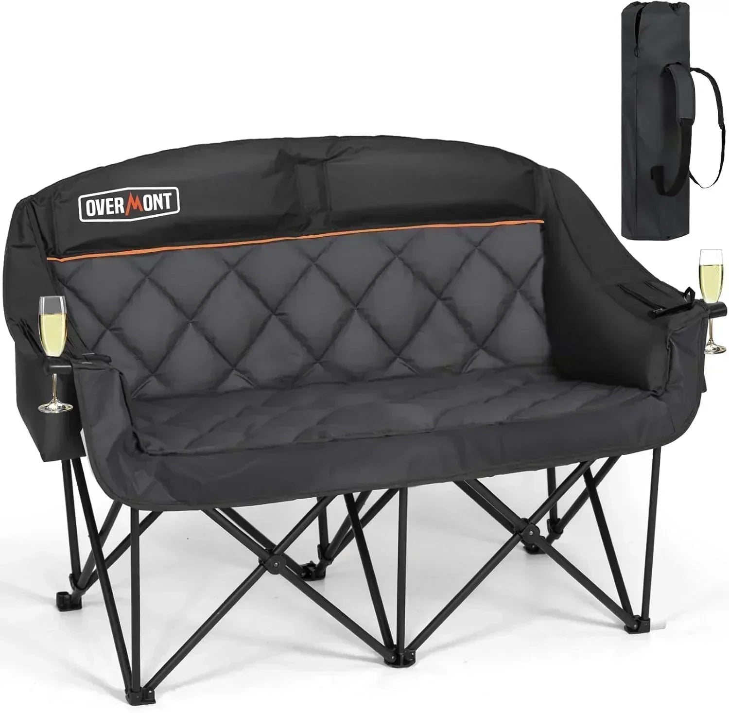 Extra Large Double Camping Chair 2 Person Comfortable Sofa Chair Adult Loveseat Lawn Chair