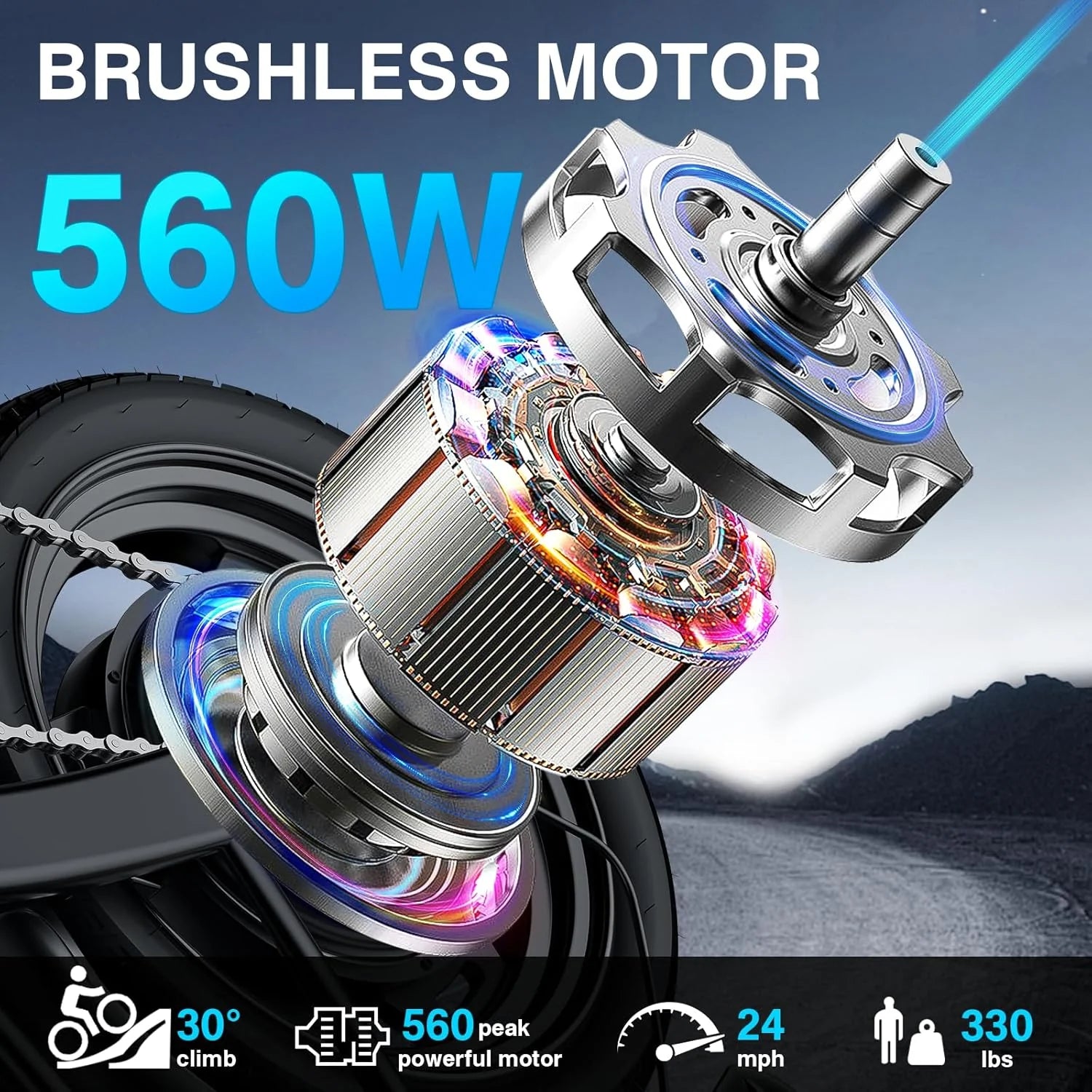 Electric Bike for Adults Teens Folding E-Bike Commuter City Foldable ebike Motor 48V 24MPH