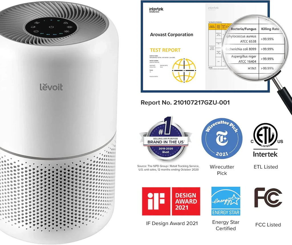 Air Purifier for Bedroom Allergies and Pet Hair 56W High Torque Motor