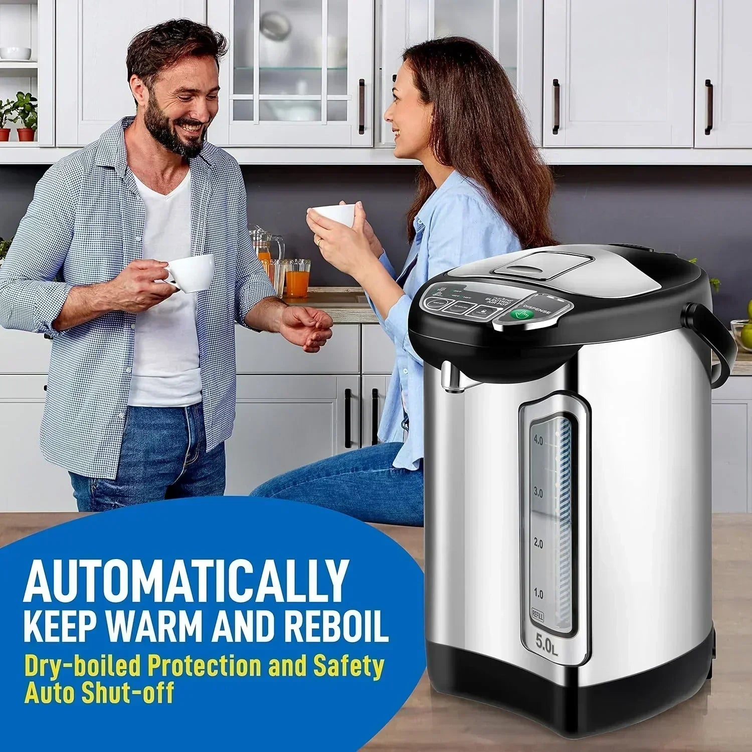 NutriChef Water Heater and Hot Water Dispenser 8L Electric Beverage Dispenser