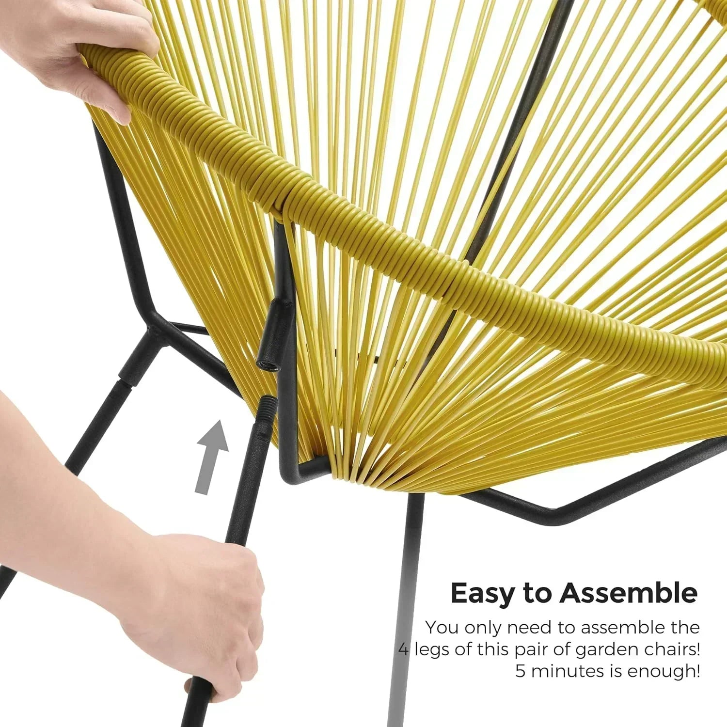 Outdoor Settee 2-Seat Garden Furniture with Backrest PE Rattan