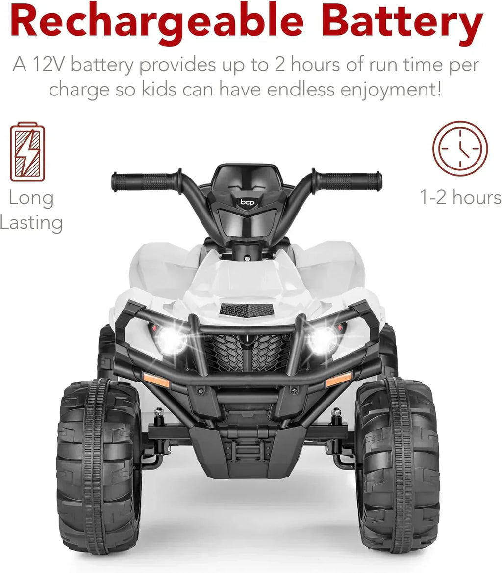 Best Choice Products 12V Kids Ride-On Electric ATV 4-Wheeler Quad Car Toy Bluetooth Audio