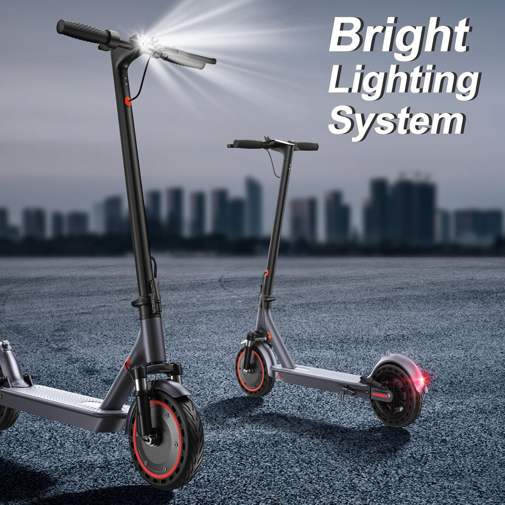 Electric Scooter, 350W/500W Powerful Motor, 8.5/10 Solid Tires, 19/22Mph, 28/21/12 Miles Range,Dual Braking