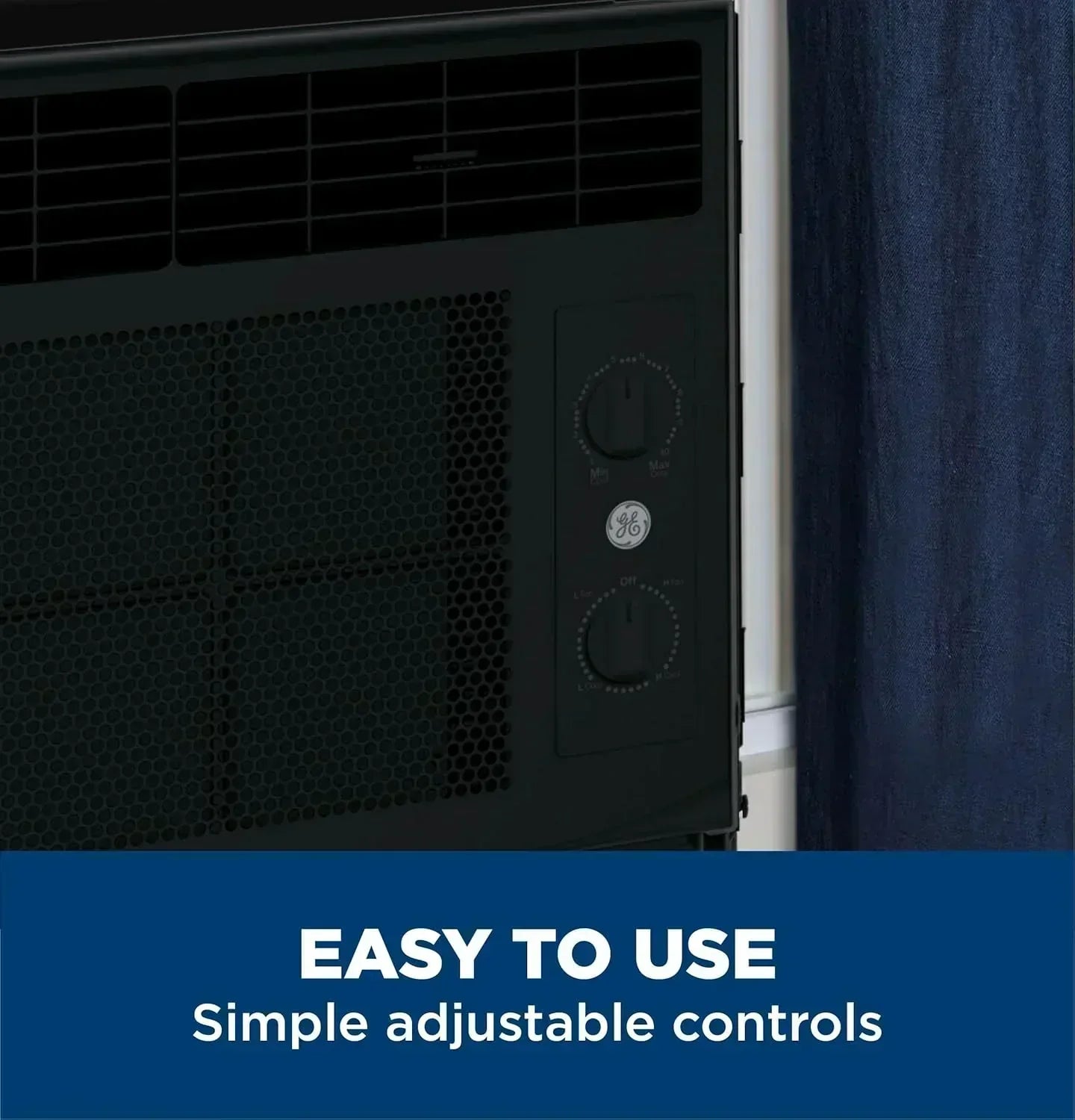 GE Window Air Conditioner Unit 6,000 BTU for Small Rooms up to 250 sq ft. with Adjustable Fan