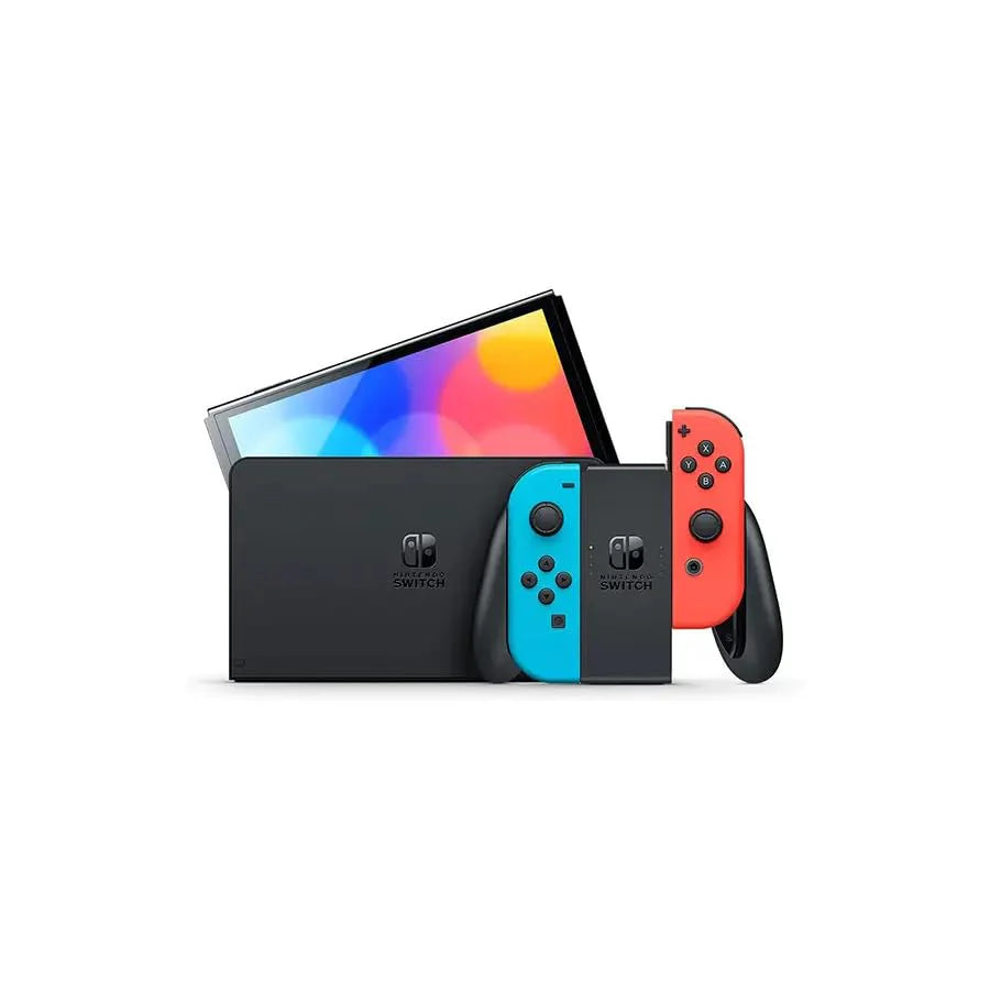 Nintendo Switch with Neon Blue and Red Joy-Con (Renewed)