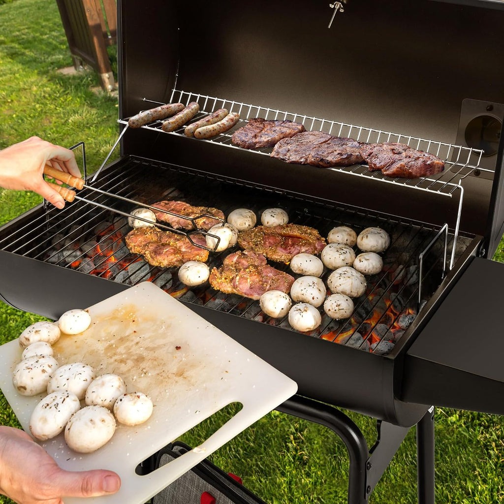 Royal Gourmet CC1830 30 Inch Barrel Charcoal Grill with Warming Rack Outdoor BBQ Grill