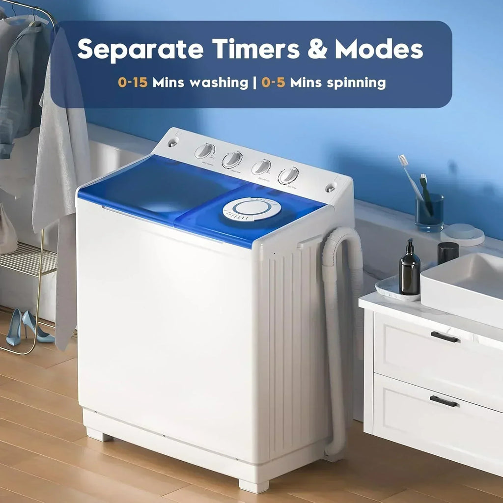 Auertech Portable Washing Machine 28lb Twin Tub Washing Machine Compact Washing Machine