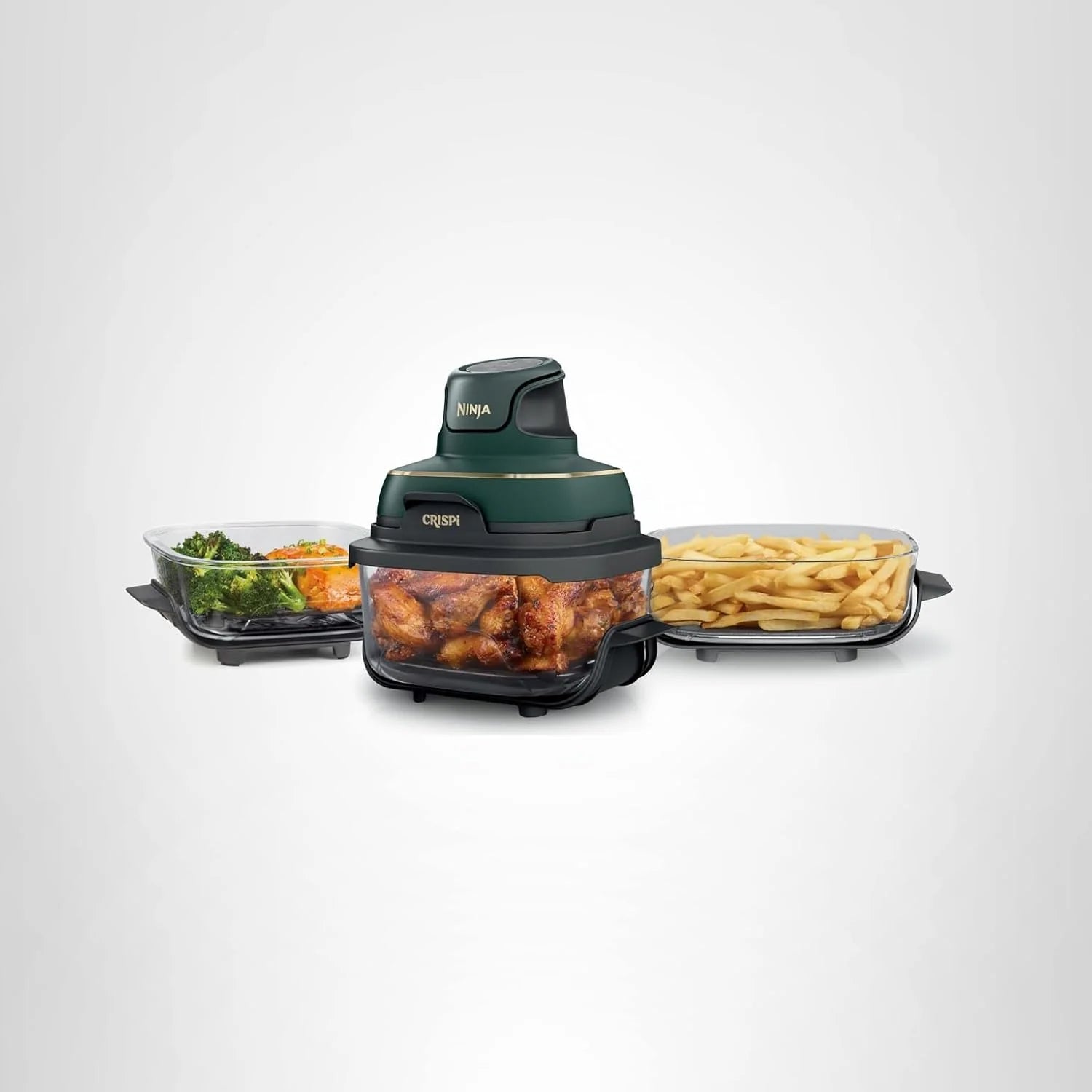 Ninja Crispi 4-in-1 Glass Air Fryer 4QT Glass Containers Microwave,Freezer,Dishwasher Safe