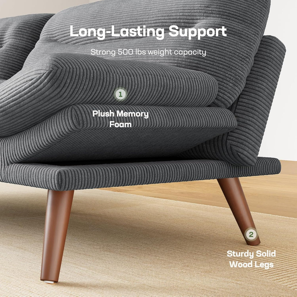 Futon Sofa Bed Futon Sofa Adjustable Back Armrests Converts to Small Sleeper Sofa Bed