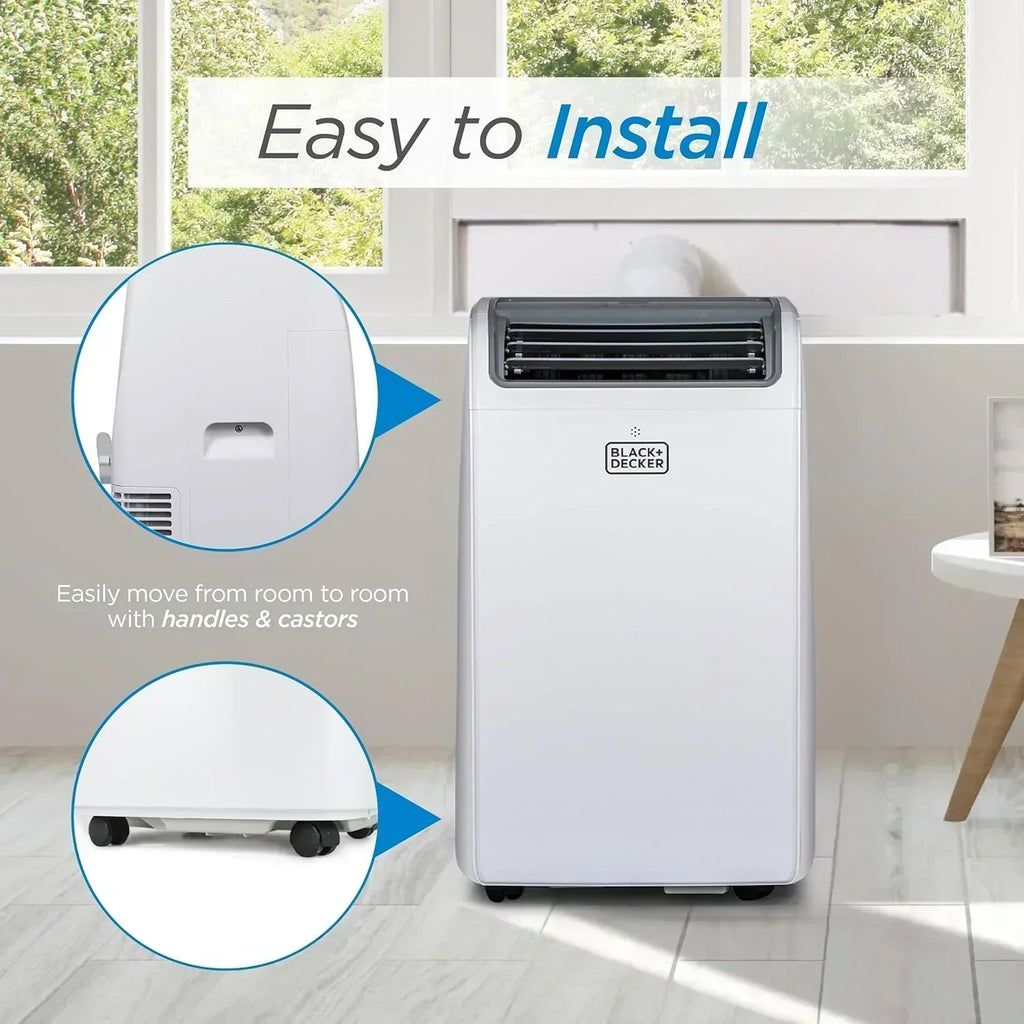 BLACK+DECKER 10,000 BTU Portable Air Conditioner for Rooms up to 450 Sq with Remote Control
