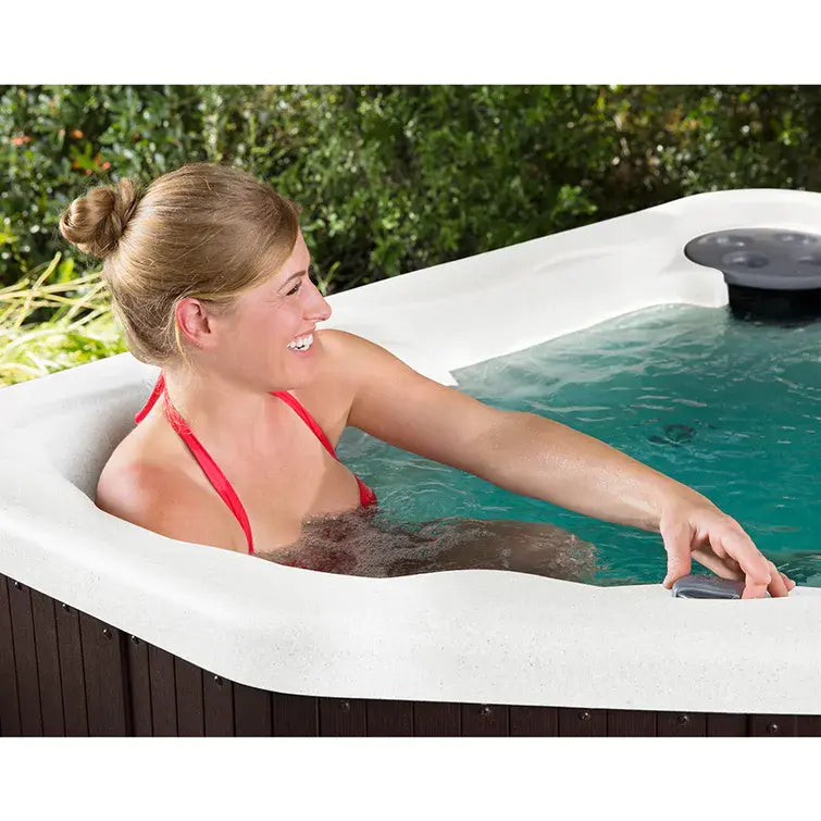 Lifesmart Spas 3 Person 17 Jet Plug And Play Hot Tub with Ozonator in Espresso