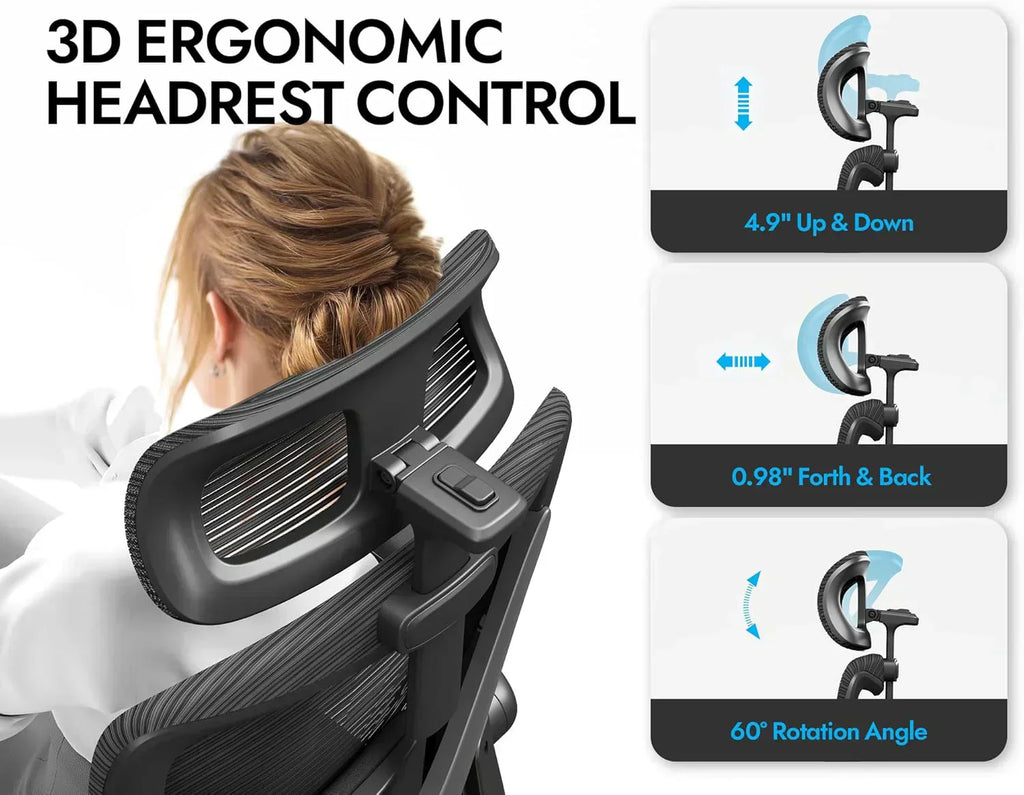 Office computer desk and chair gaming chair with lumbar support and headrest
