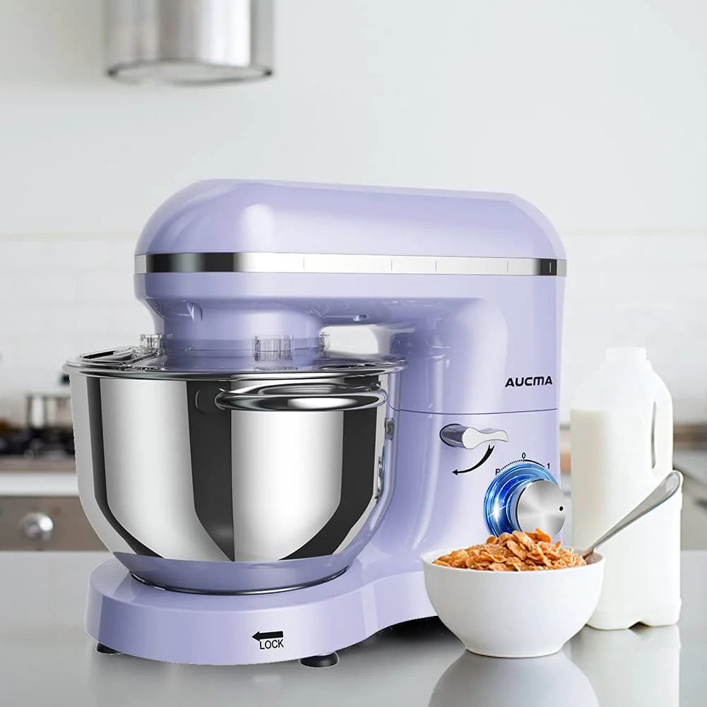 Aucma Stand Mixer,6.5-QT 660W 6-Speed Tilt-Head Food Mixer, Kitchen Electric Mixer with Dough Hook
