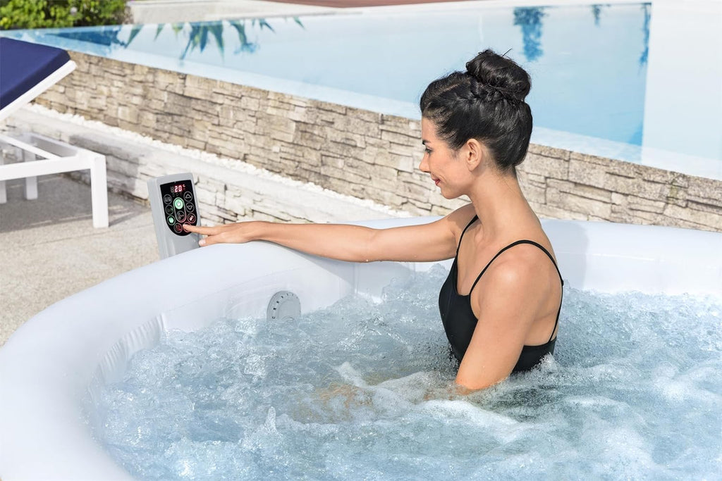 Bestway SaluSpa Miami EnergySense AirJet Inflatable Hot Tub Spa 71 x 26 Portable Hot Tub