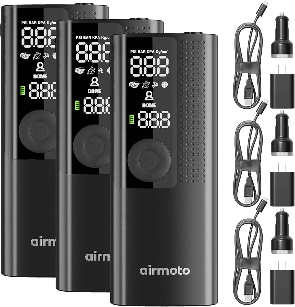 Power Kit Bundle Deal 2-Pack Tire Inflation Portable Air Compressor with Power Kit for Charging