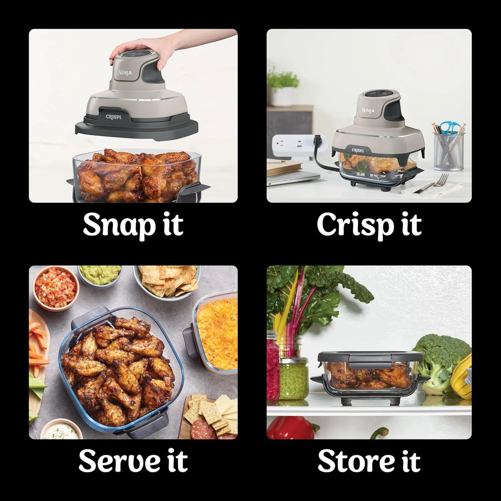 Ninja Crispi 4-in-1 Portable Glass Air Fryer Cooking System