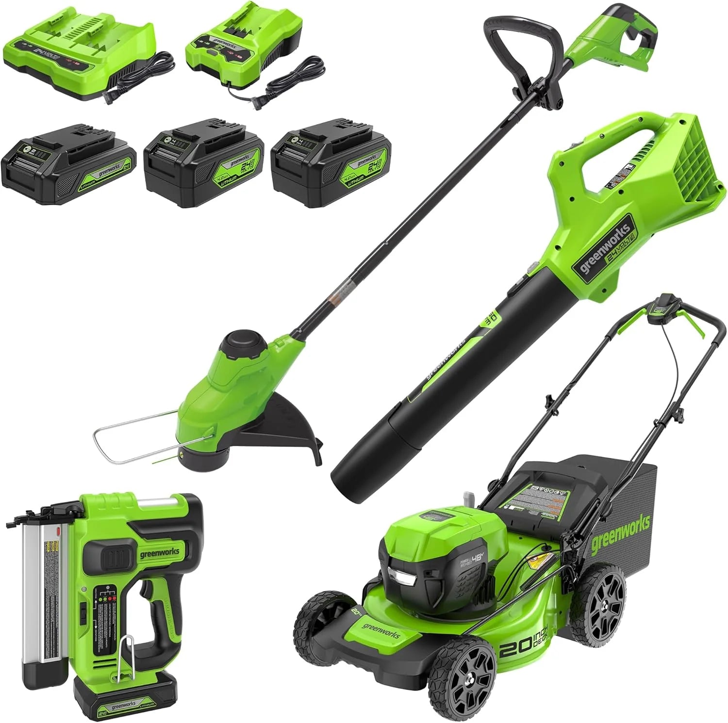 Greenworks 48V (24V x 2) 17 Cordless (Push) Lawn Mower