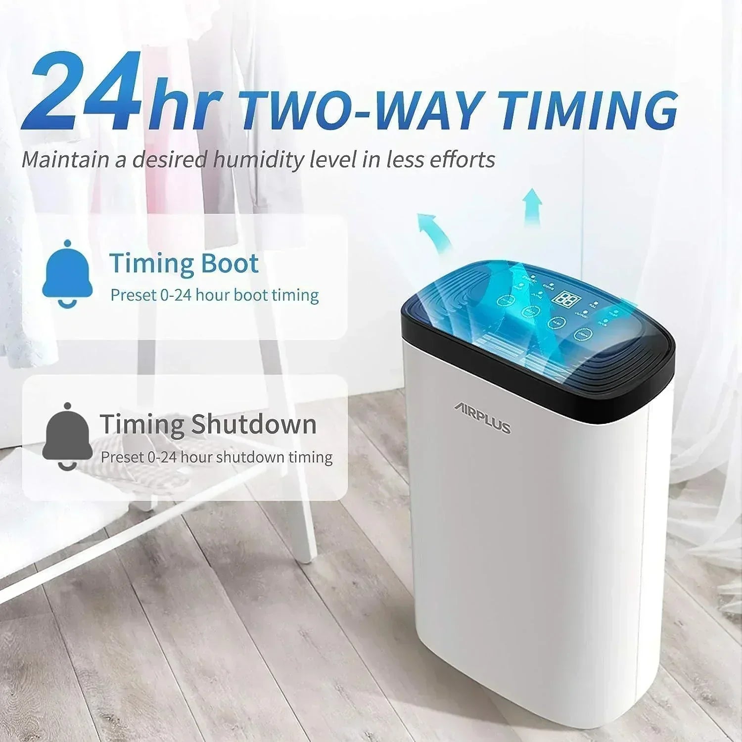 AIRPLUS 1,500 Sq. Ft Dehumidifier for Basement 30 Pints Powerful Dehumidifier for Home Large Rooms