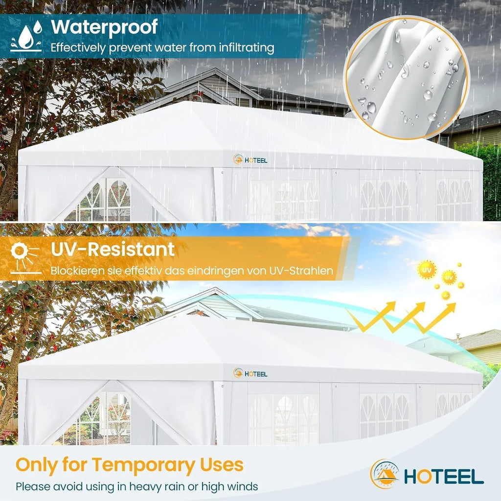 HOTEEL 10x30 Party Tent with 8 Removable Sidewalls for Parties, Weddings, BBQ