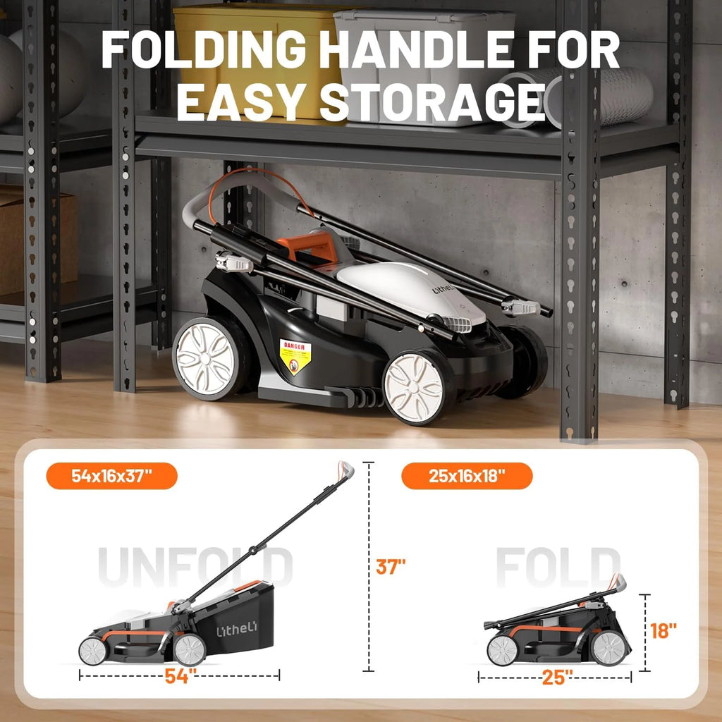 Litheli Cordless Lawn Mower 13 Inch, U20 Handy+ 20V Electric Lawn Mowers for Garden