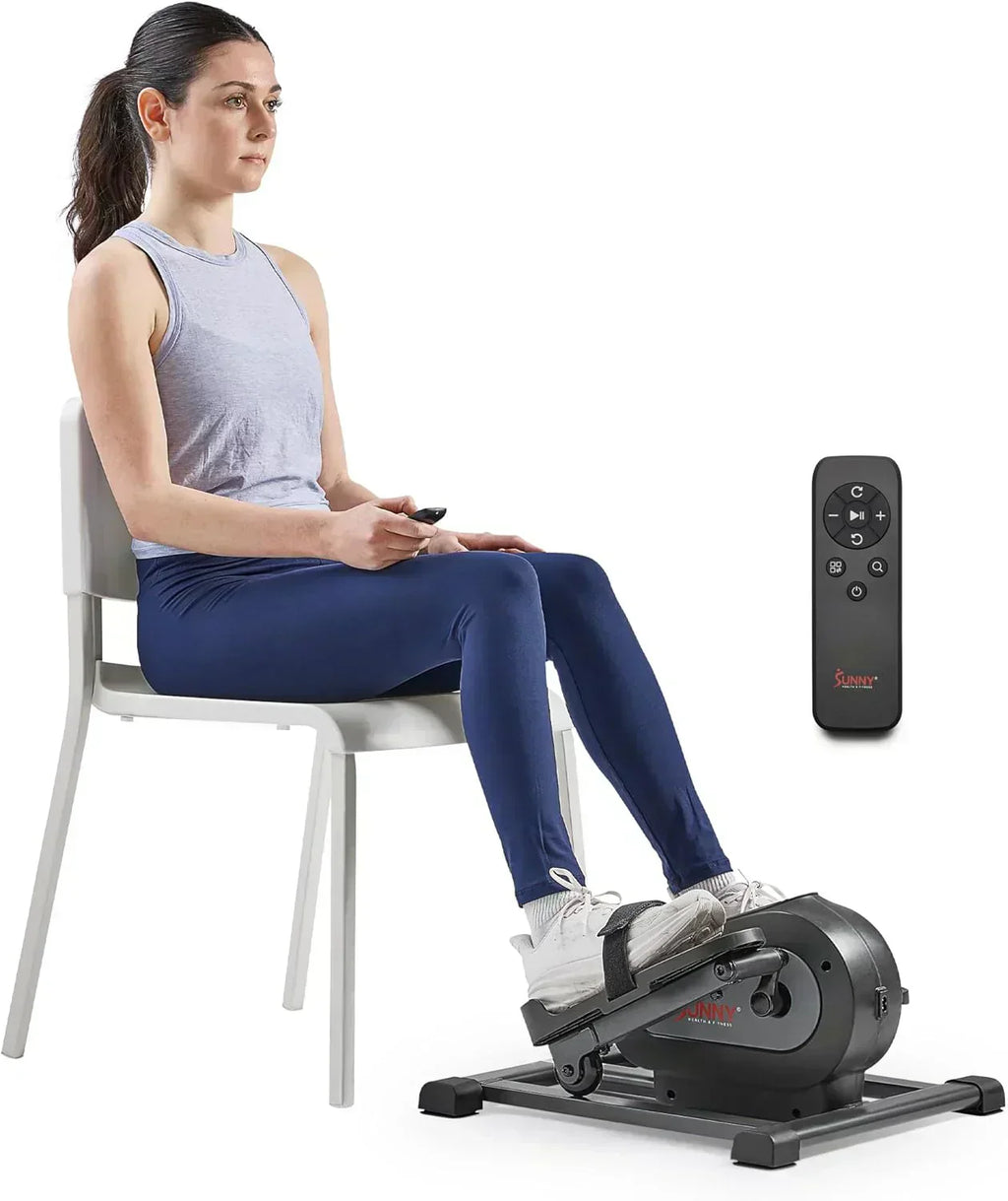 Sunny Health Fitness Smart Mini Elliptical Trainer Indoor Under-Desk Pedal Exerciser