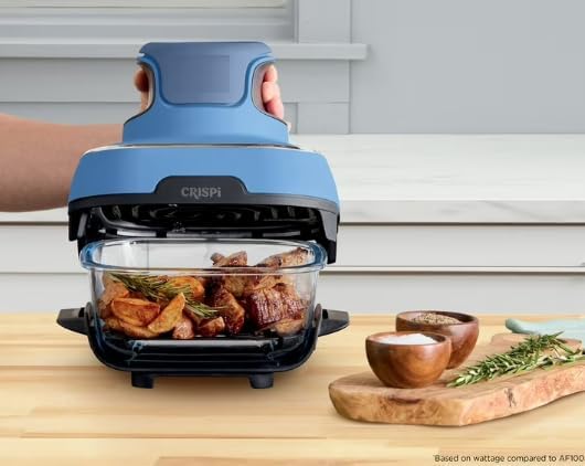 Ninja Crispi 5 in 1 Portable Glass Air Fryer Cooking System Small and large batch containers