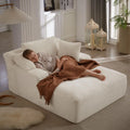ivoros 50 Inch Chaise Lounge Chair Indoor Oversized Corduroy Upholstered Boneless Sofa Bed