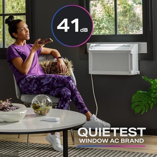 PHNT10CC Clearview Air Conditioner 10,300, Inverter Technology, Ultra Quiet, Medium Rooms up to 450 Sq. FT, Full Window View with Easy Installation, Energy-Efficient Cooling, 10300 BTU, White