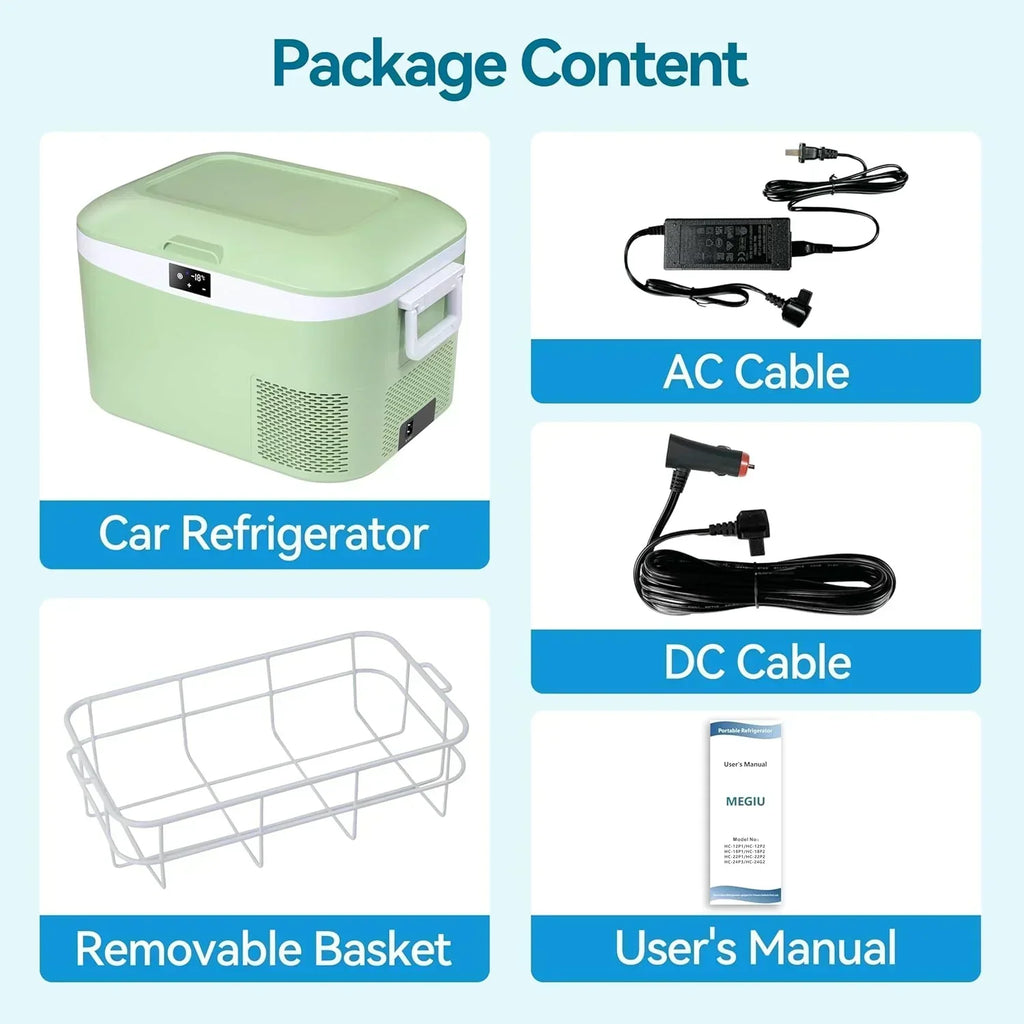 Car Fridge Portable 12 Volt Refrigerator 23 Quart (22 Liter) Freezer Compressor Cooler 12V/24V