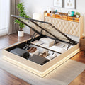 Queen Bed Frame with Storage Lift Up Queen Size Bed Frame Headboard Upholstered Platform Bed