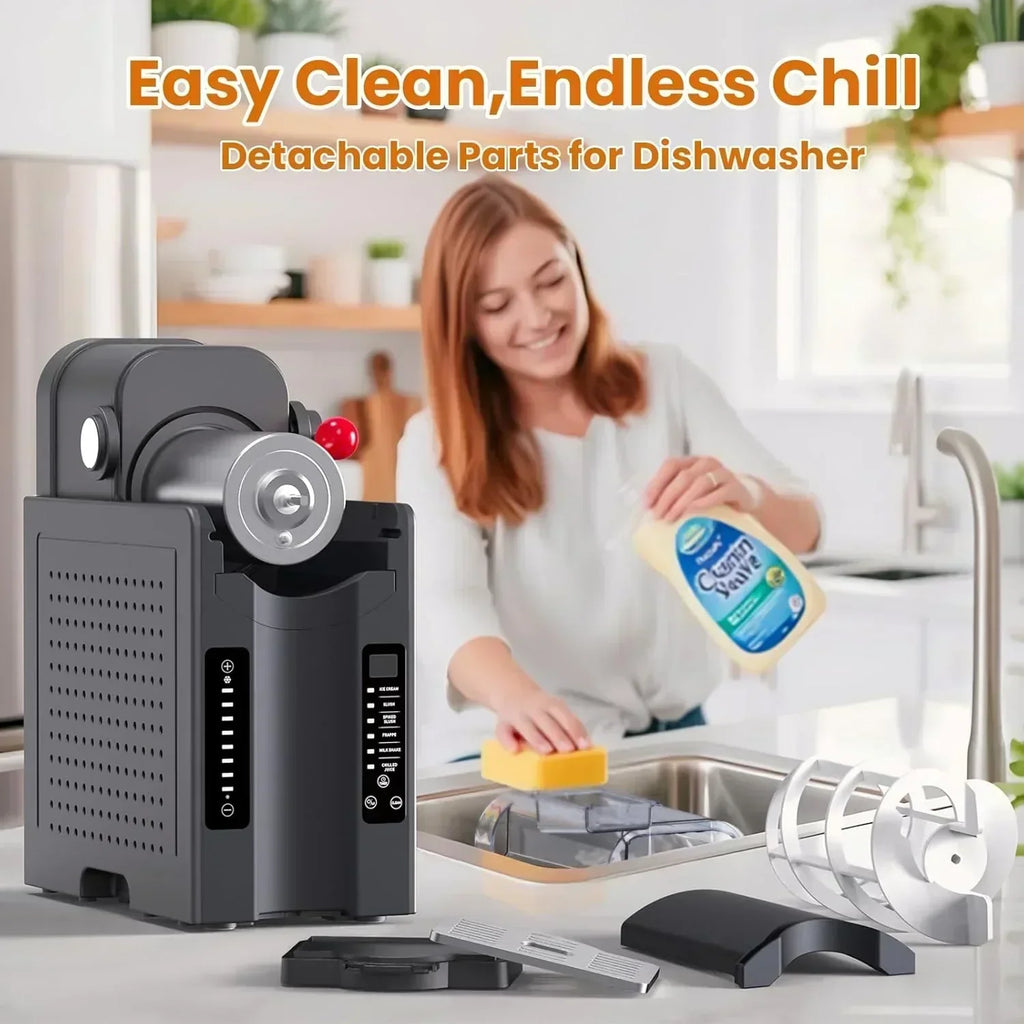 Slushie Machine Professional Frozen Drink Maker No Ice Needed Slushy Machine with LED Display