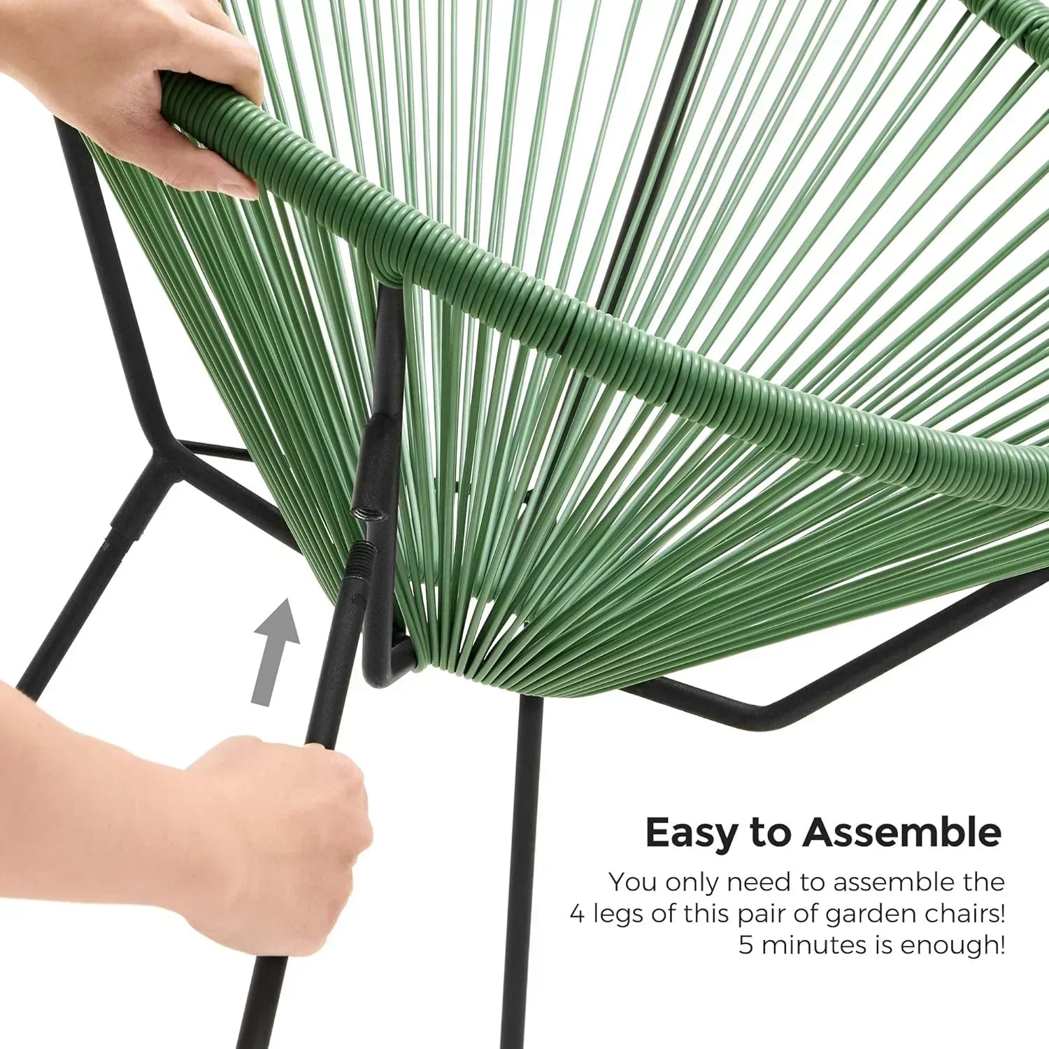 Outdoor Settee 2-Seat Garden Furniture with Backrest PE Rattan
