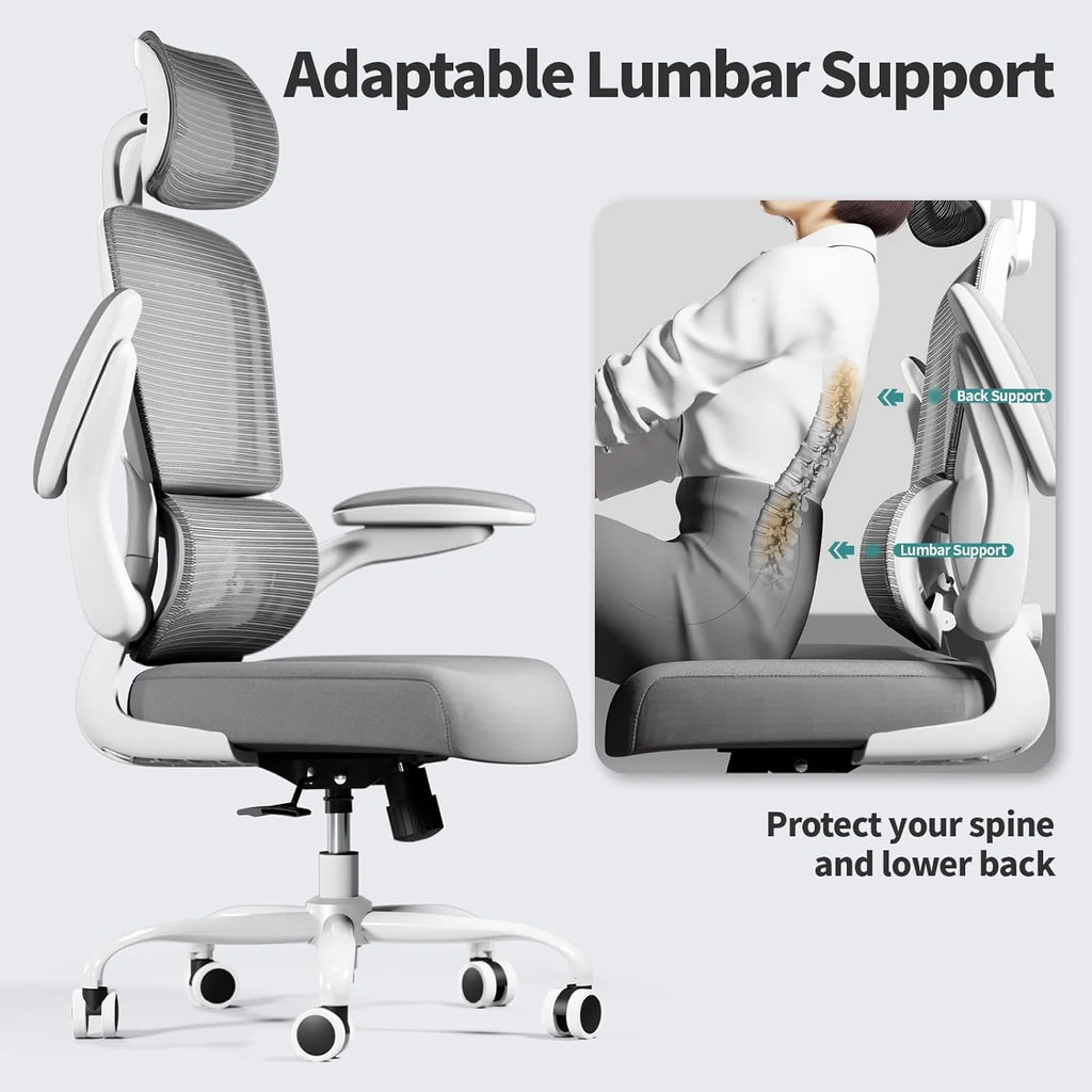 Office Chair Ergonomic Desk Chair, 330 lbs Home Mesh Desk Chair with Wheels, Comfortable Gaming Chair, High Back Office Chair
