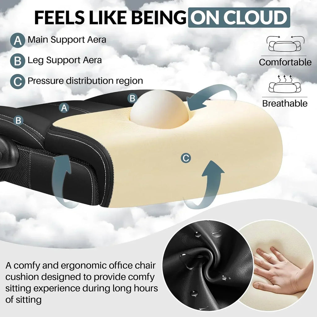 Office Chair Large High-Foot Computer Desk Chair Chair Lumbar Support Rotating Computer Chair