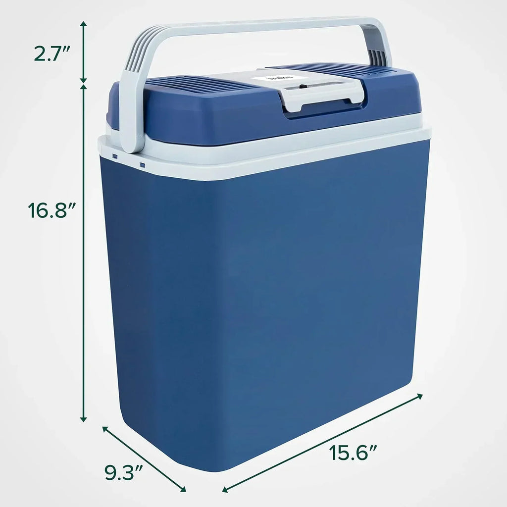 Electric Cooler & Warmer with Handle 24 L Portable Thermoelectric Fridge for Vehicles Trucks