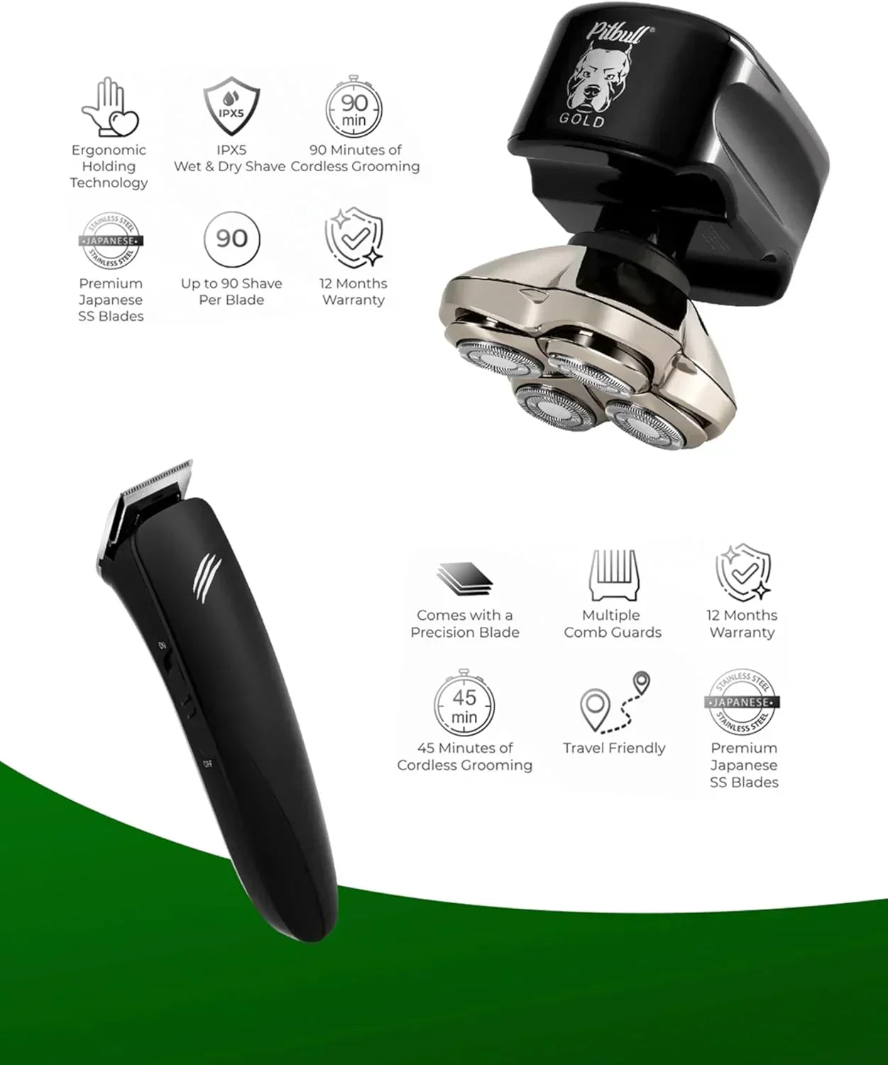 Pitbull Gold PRO Electric Head and Face Shaver