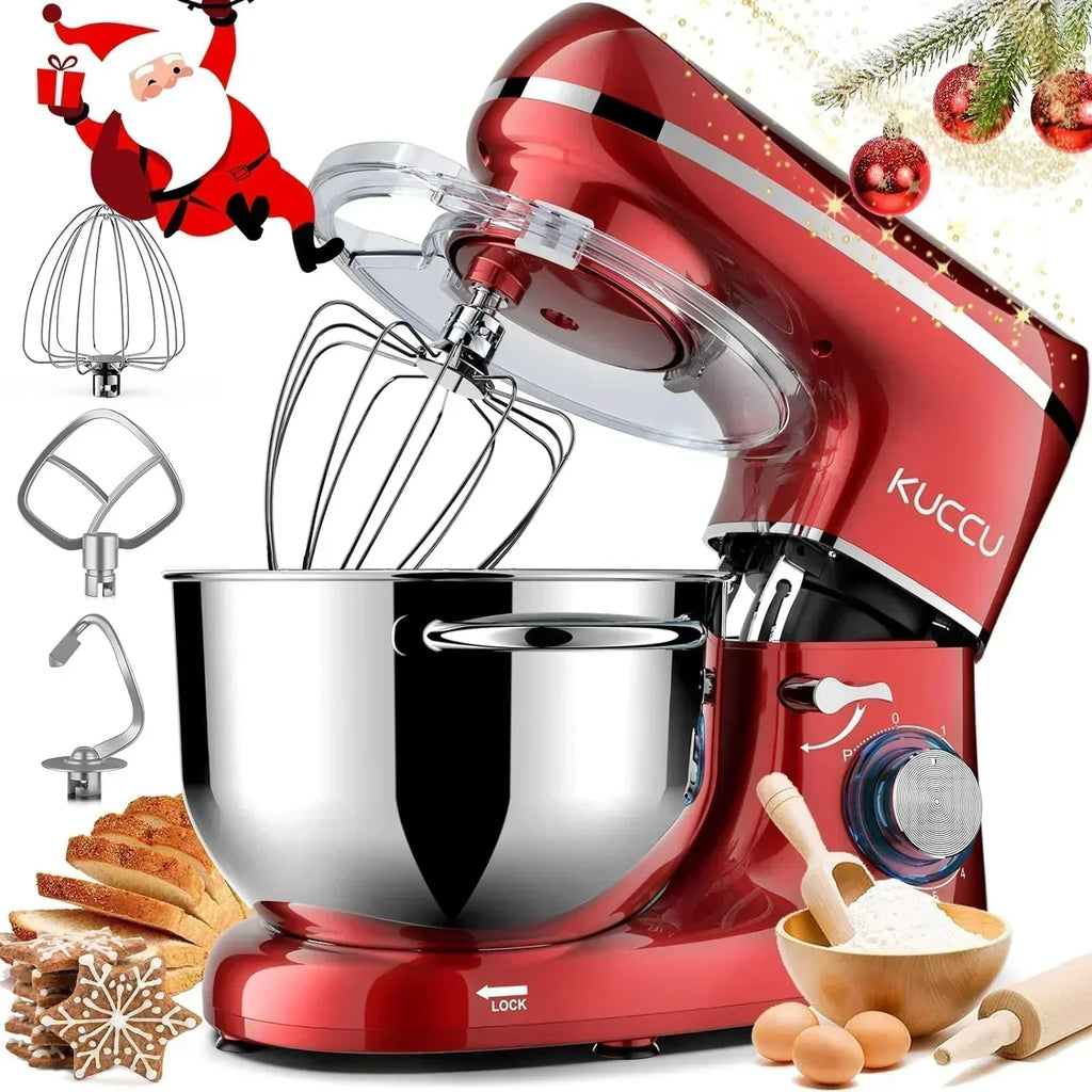 Stand Mixer 6.5 Qt 660W 6-Speed Tilt-Head Food Dough Mixer Kitchen Electric Mixer Stainless Steel
