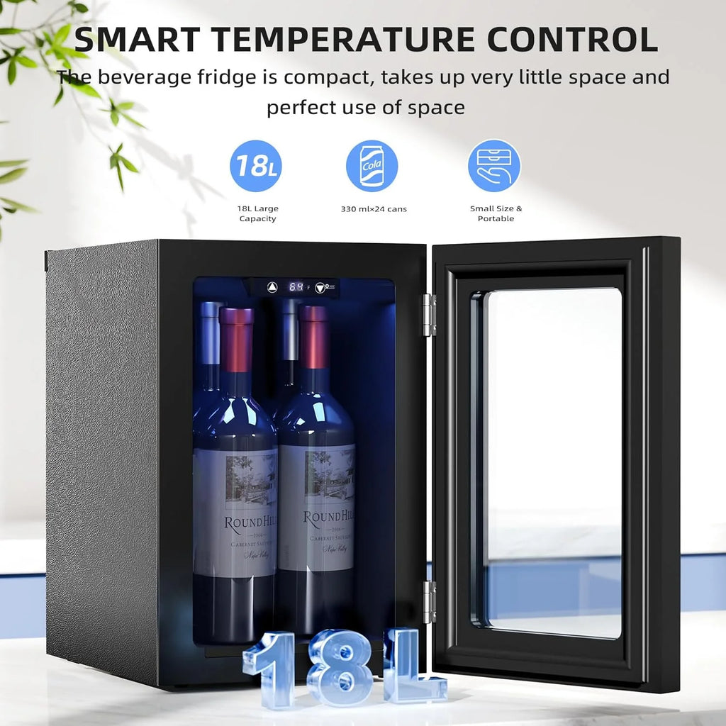 Antarctic Star 26 Bottle 130 Can Wine Cooler Cabinet Beverage Refrigerator Mini Wine Cellar