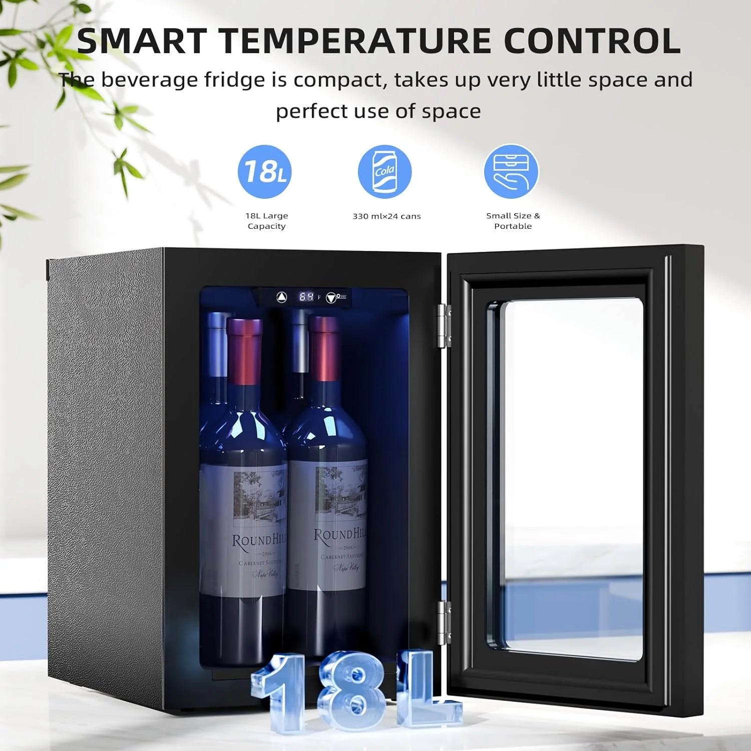 Antarctic Star 26 Bottle 130 Can Wine Cooler Cabinet Beverage Refrigerator Mini Wine Cellar