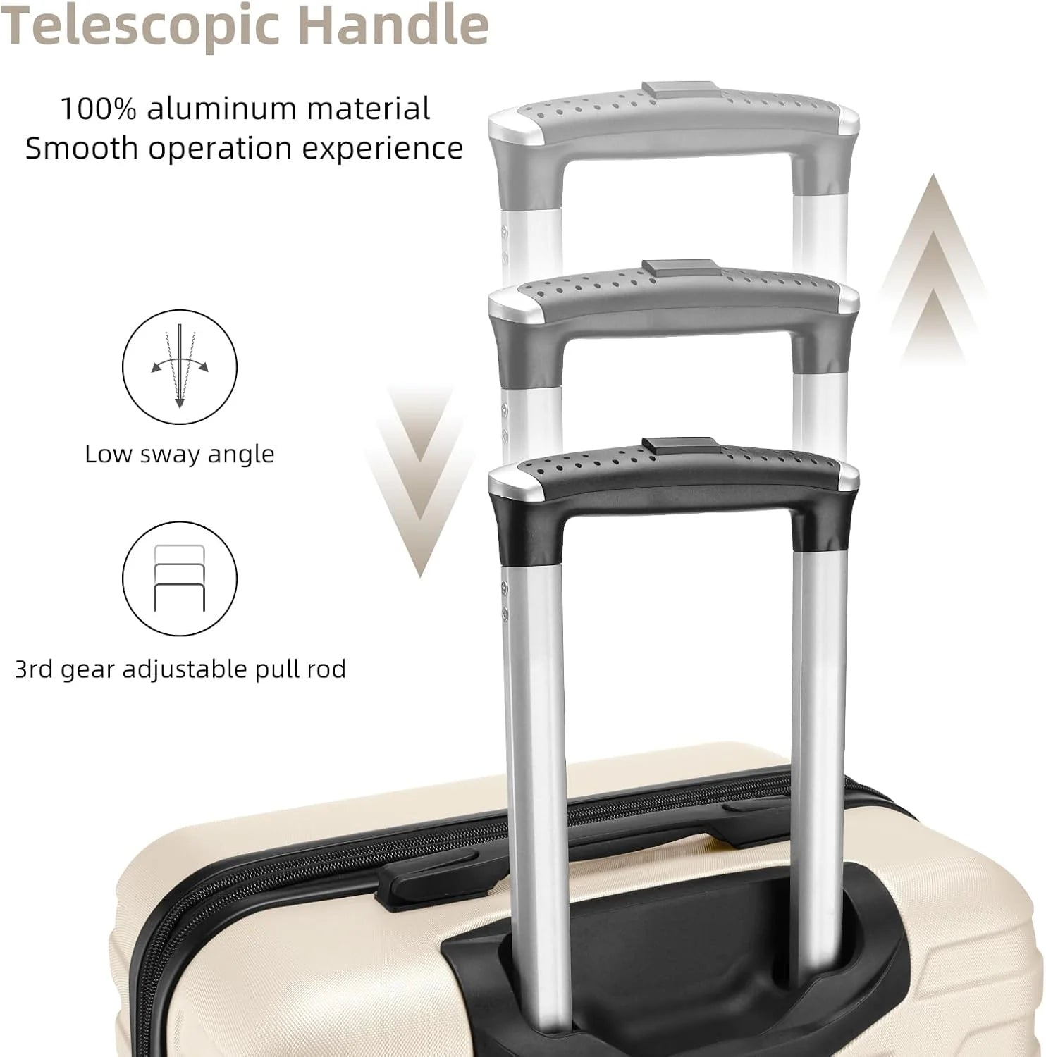 Luggage 6-piece hardshell expandable suitcase lightweight travel carry-on luggage set