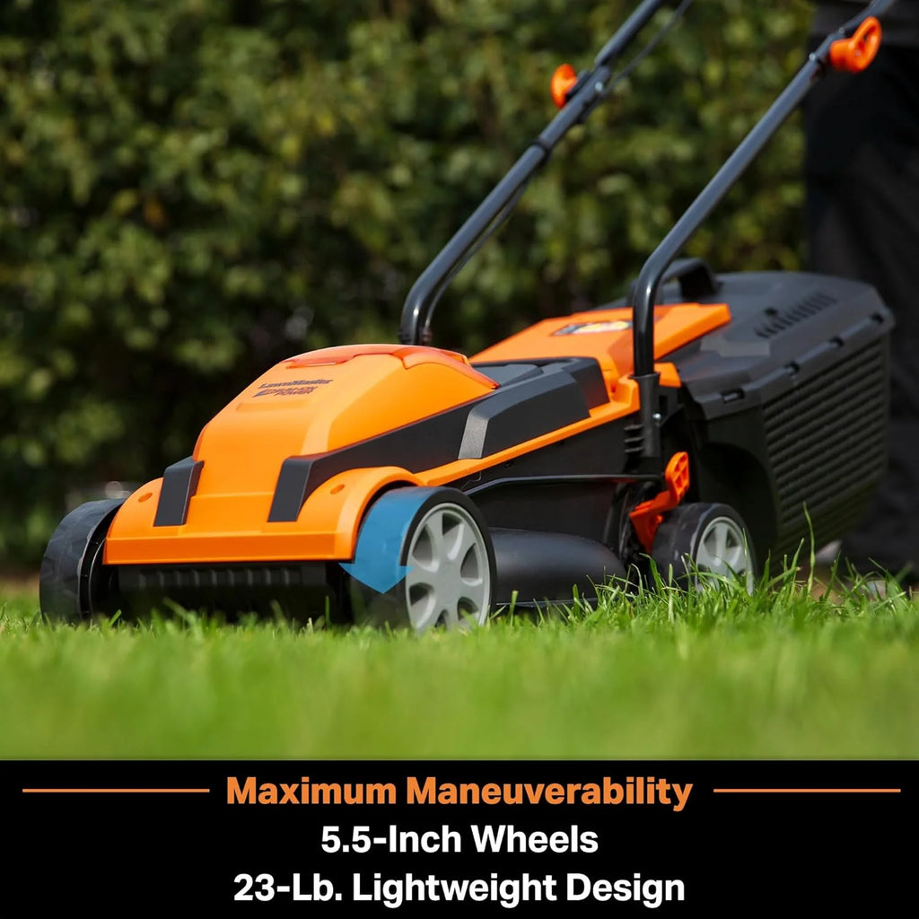 LawnMaster CLM2413A Cordless 13-Inch Lawn Mower 24V Max with 2X4.0Ah Battery and Charger