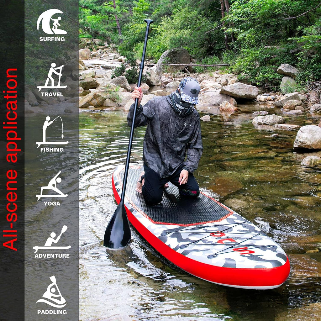 FunWater Inflatable Stand Up Paddle Board Premium SUP Paddle Accessories EVA Deck