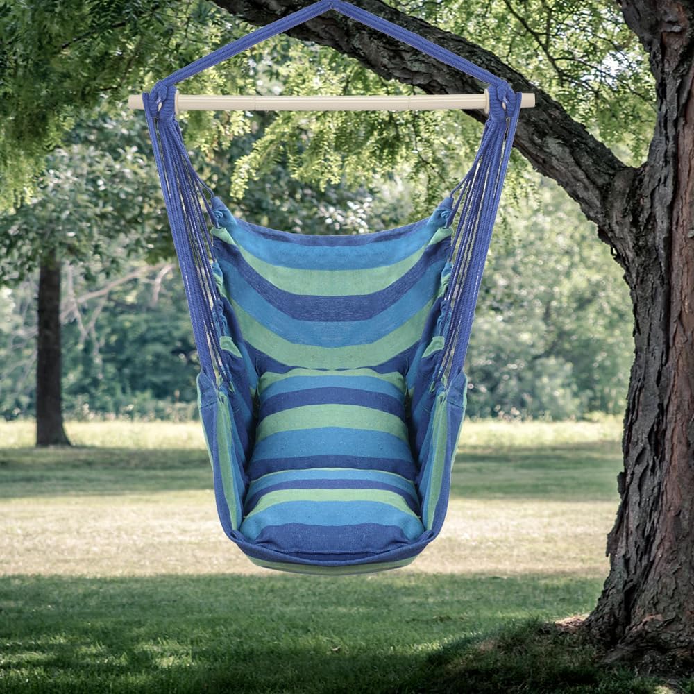 ONCLOUD Hammock Chair Hanging Rope Swing Load Capacity Macrame Hammock Swing Seat