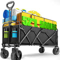 Foldable 4-wheel cart foldable 37 inches long 480 lb capacity heavy-duty beach cart