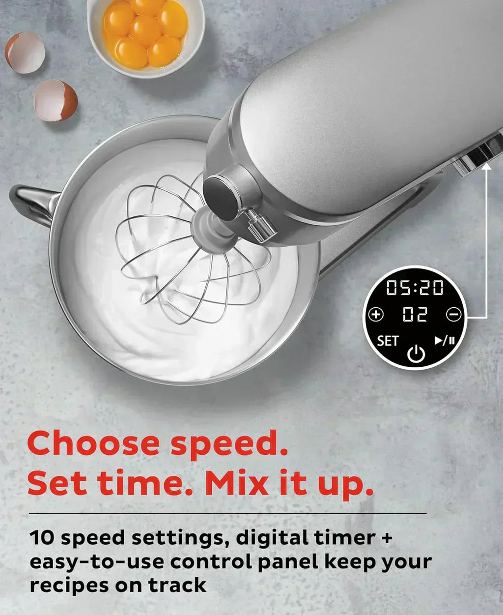 Instant Pot Instant Stand Mixer Pro 600W 10-Speed Electric Mixer with Digital Interface
